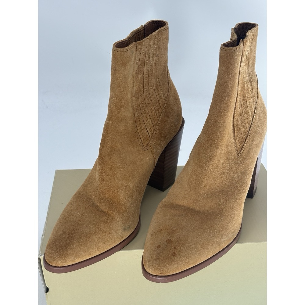 RAG &‎ BONE Rover Boots High Suede Leather Ankle Women Size 38 / 8 Tan Chelsea - Picture 7 of 13